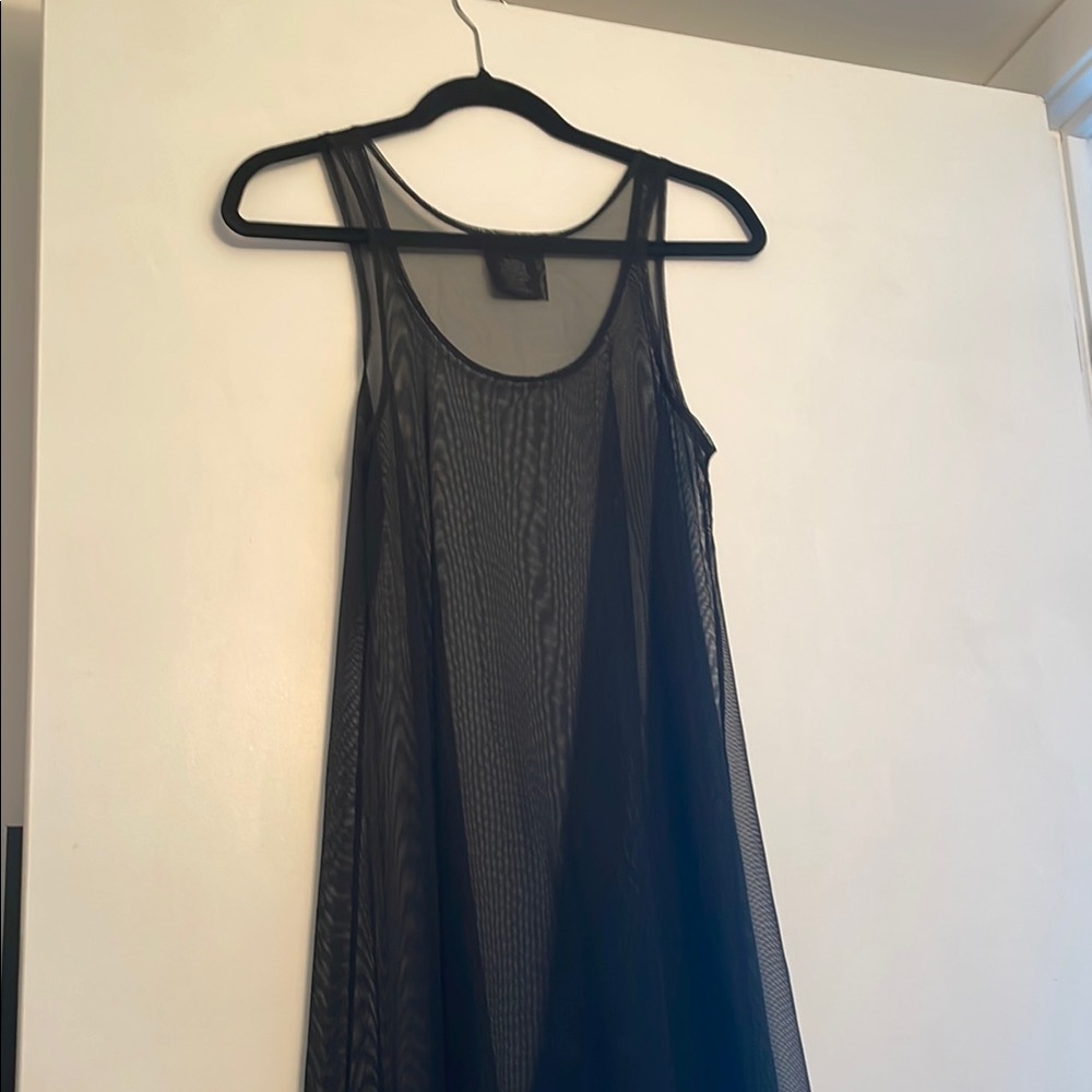Elegant Black Sheer Dress - Picture 4 of 6